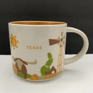 Starbucks 2015 Texas You Are Here Collection YAH Longhorn 14 oz Coffee Mug Cup